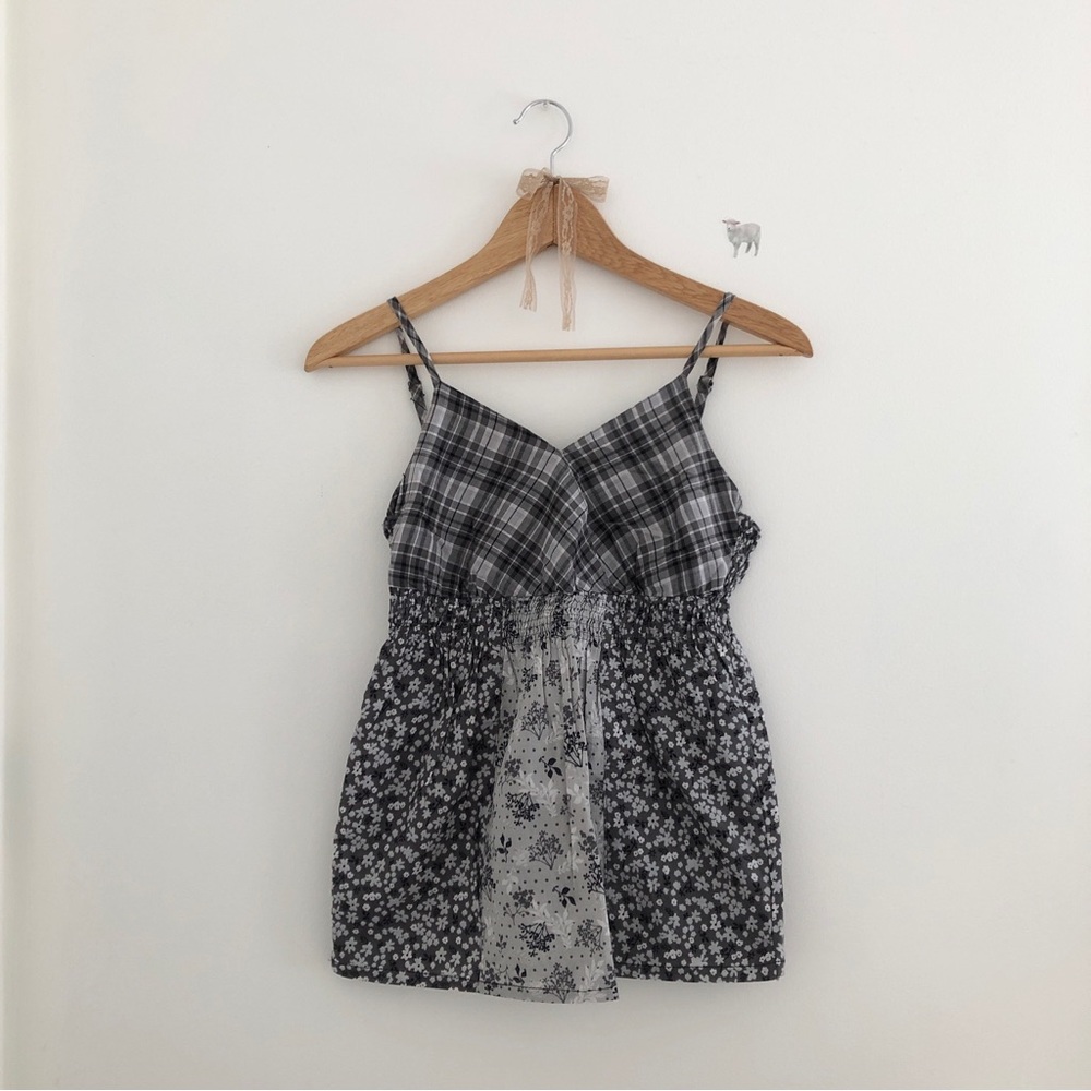 Patchwork Babydoll Tank